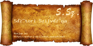 Sátori Szilvána névjegykártya